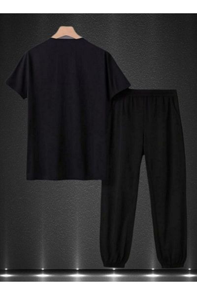 REBRAND Sportswear Oversize T-Shirt Set - Printed Top and Bottom Tracksuit
