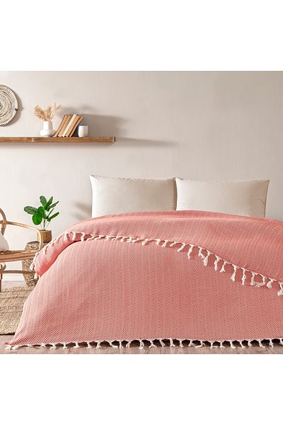 Linens Medley Double Pike Coral
