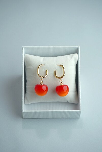 Rumon Gold Detaylı Kiraz Küpe