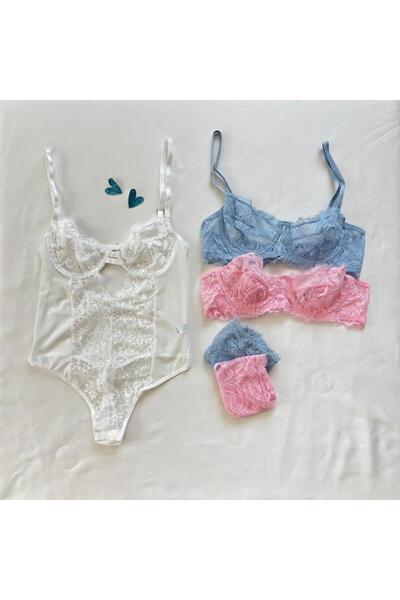 İNKO İÇ GİYİM Σετ 3 πολύχρωμων σουτιέν Underwire