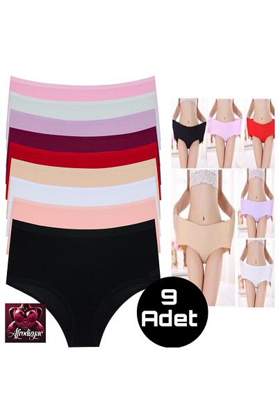 Afrodizyac Set de 9 slip de bambus High Belextra flexibile și moi