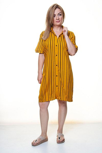 sharin Rochie cămașă de vară cu nasturi pentru femei 12a-5086
