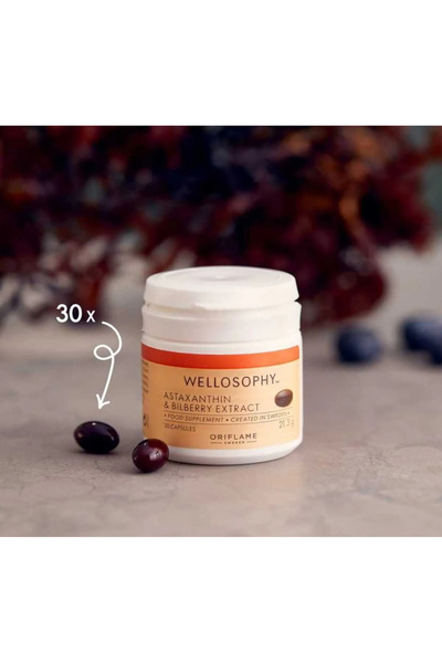 Oriflame Wellosophy Astaksantin Ve Yaban Mersini Içeren Takviye Edici Gıda 21,84 G