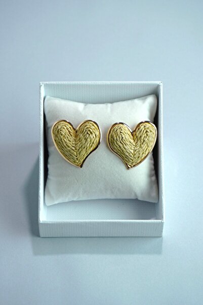 Rumon Wicker Knit Heart Earrings
