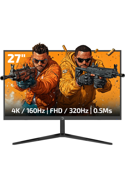 GamePower Rapid Dual 27'' 0.5ms 4k 160hz - Fhd 320hz Fast Ips Rgb Pivot Speak...