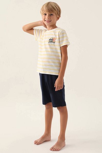 Rolypoly Wave Surf Cream Boys' Bermuda Suit