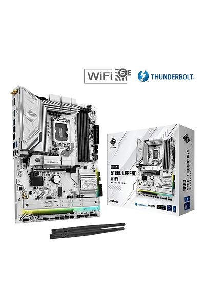 ASROCK Placa de baza ASRock B860 STEEL LEGEND WIFI, AMD B860, LGA 1851, DDR5, ATX