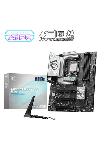 MSI B860 Gaming Plus WiFi Intel B860 مقبس 1851 DDR5 8800 (OC) ميجا هرتز Atx Gaming (لاعب) اللوحة الأم
