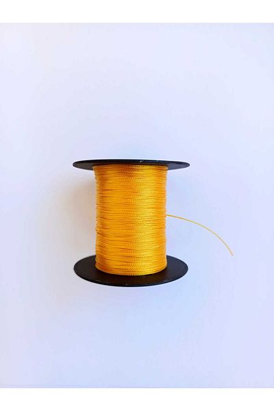 Eskişehir hobi sanat 0.5 mm 100 Meters Prayer Beads String Amber Yellow Color