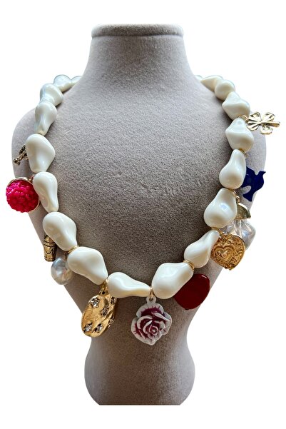 Bo Takı ve Aksesuar Pearl Charm Necklace