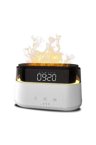 WELSMAR Difuzor Premium De Arome Cu Efect De Flacara Si Abur Aromatic, Ceas Modern Cu Functie De Alarma