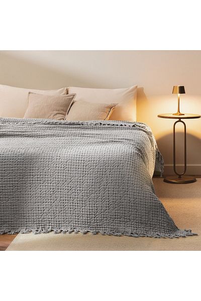 Madame Coco Mulette King Size Tagesdecke - Grau