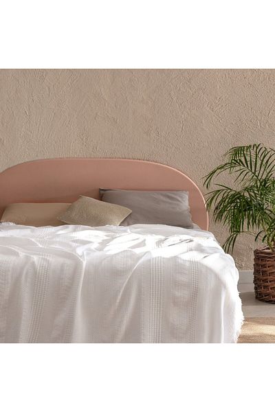 Madame Coco Lucille Tagesdecke, Kingsize, 100 % Baumwolle, Weiß