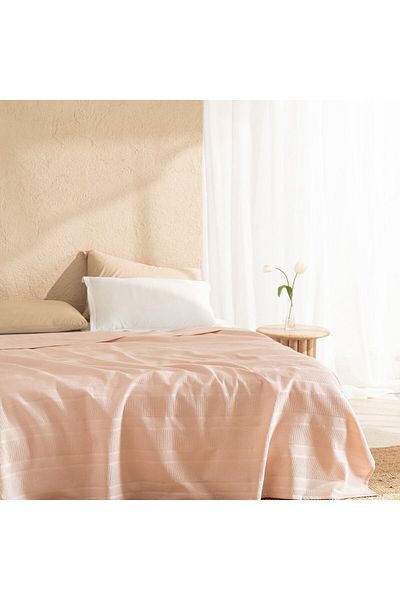 Madame Coco Mathilda King Size Baumwolle Ecocell Uni Piqué - Puder