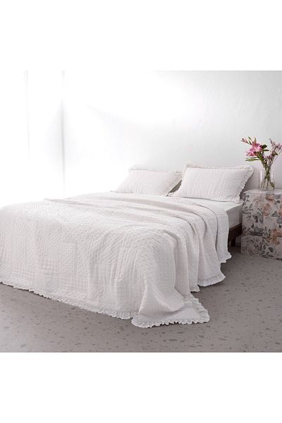 Madame Coco Maryon Doppelbett-Tagesdecke - Weiß