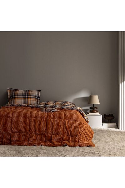 Madame Coco Beth Wellsoft-Bettdeckenset für Doppelbetten, Orange