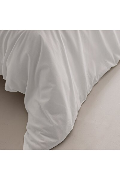 Madame Coco Manon Doppelbettbezug, 100 % Baumwolle, Ranforce, einfarbig, Weiß