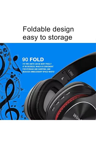 Generic L350 Sports Computer Headset Stereo Black Technology Heavy Bass Wireless Bluetooth Headset