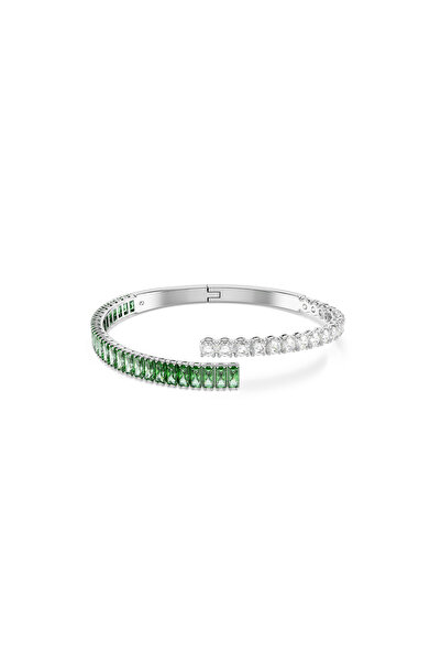 Swarovski Matrix Bileklik, Karışık kesimler, Yeşil, Rodyum kaplama