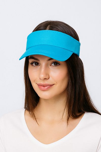 ZERAMİNE Blue Visor Hat Uv Protective Visor Tennis Hat Adjustable Back