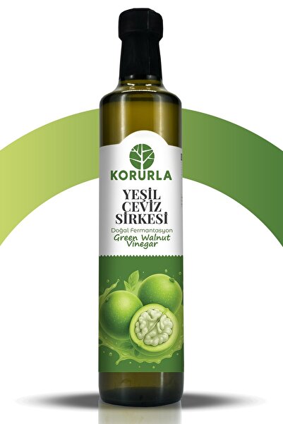 Korurla YEŞİL CEVİZ SİRKESİ DOĞAL FERMANTASYON 500 ML