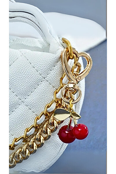 Aydın Deri Luxury Cherry Bag Charm Keychain Bag Ornament