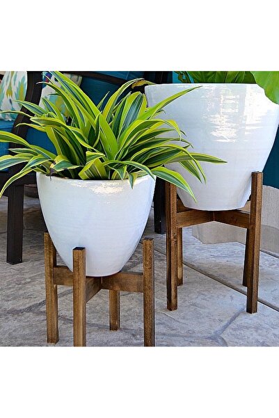 Woodymoda Ahşap Saksı Ayağı 2Li Takım