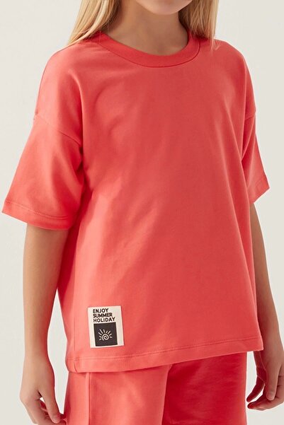 Rolypoly Girl child shorts set - coral