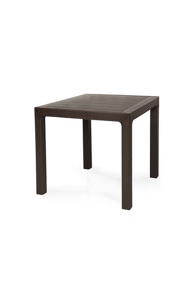 Homelux Arizona terrace table, 80 x 75 cm, brown, rattan look