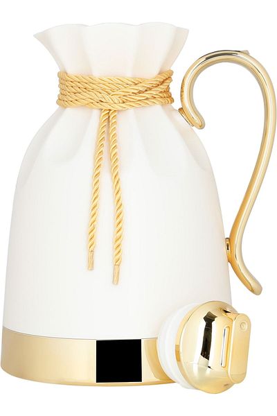 Alsaif Gallery Balqis Thermos, Cream, Golden, 1 Liter