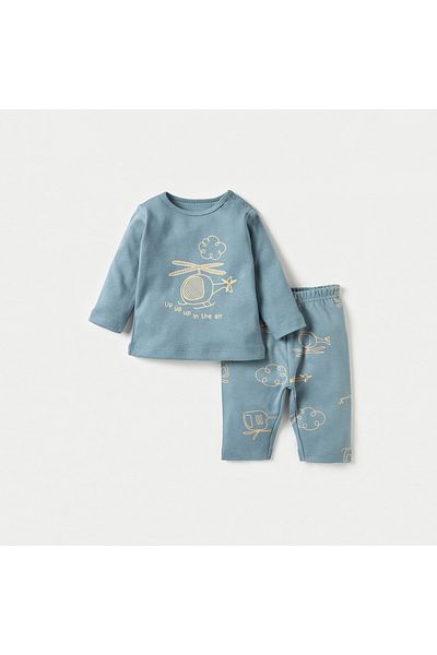 Juniors Printed T-shirts and Pyjamas - Set of 2