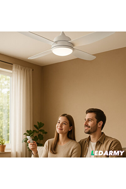 Cata CT-3001 Modern Tavan Vantilatörü Siyah LED Işıklı ve Uzaktan Kumandalı LED Sessiz Motor Şık Tas