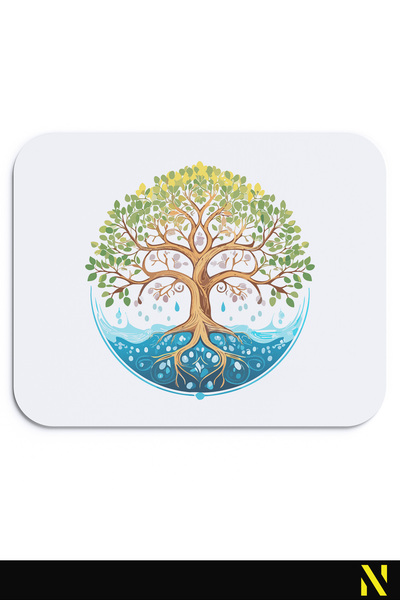nilizma Tree of Life Mandala Pattern Mouse Pad - 22X18 cm Ergonomic Home and Office Mouse Pad with Non-Slip Base