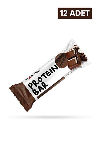 Fit Bites Protein Bar 50 gram X 12 Adet - Chocolate (ÇİKOLATA AROMALI)
