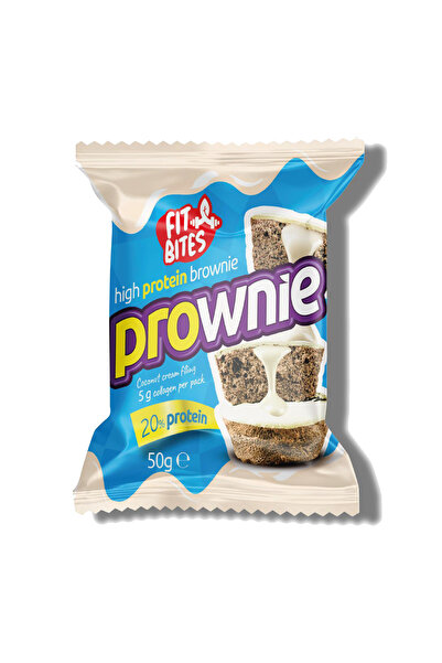 Fit Bites Prownie High Protein Brownie 50 gram - Coconut Cream (Proteinli Haz...