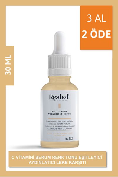 Reshell Vitamin C Serum Color Tone Equalizer Brightening Anti-Blemish 10% Accorbic Acid 10%niacinamide