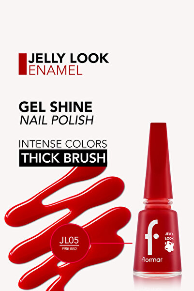 Flormar Flormar Jelly Look Nail Enamel JL05 Fiery Red