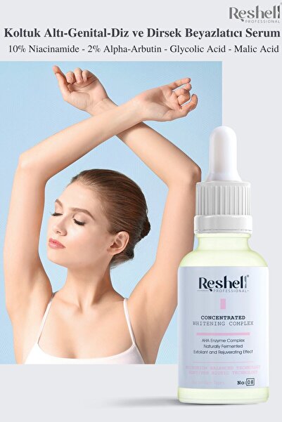 Reshell Koltuk Altı Genital Bölge Beyazlatıcı Leke Karşıtı Cilt Bakım Serumu Alphaarbutin %2niacinamide %10