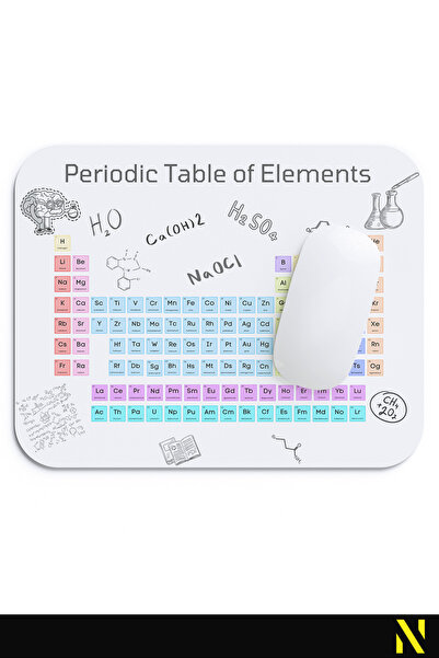 nilizma Mousepad ergonomic cu model din tabelul periodic, bază anti-alunecare, pentru uz casnic și la birou.