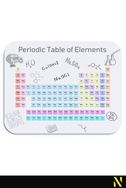 nilizma Mousepad ergonomic cu model din tabelul periodic, bază anti-alunecare, pentru uz casnic și la birou.