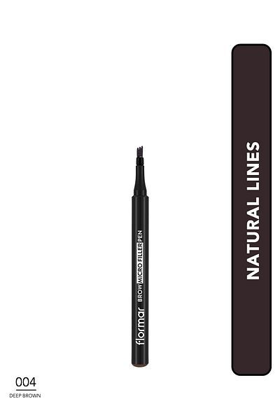 Flormar Eyebrow Filler Pen (Dark Brown) - Brow Micro Filler Pen - 004 Dark Brown - 8682536038546