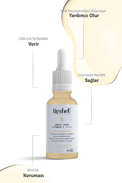 Reshell C Vitamini Serum Renk Tonu Eşitleyici Aydınlatıcı Leke Karşıtı %10ascorbic Acid %10niacinamide