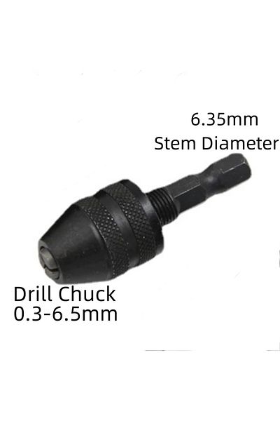 Choice 0.3-6.5mm(6.35MM) Quick Change Keyless Drill Bit Chuck Hex Shank Adapter Converter Tool 1pc 0.3-8mm
