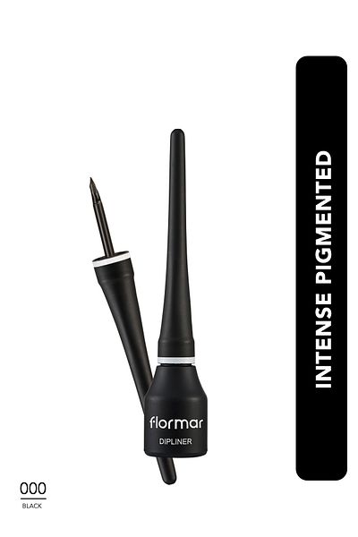 Flormar بلانر شبه مطفي مع فرشاة لباد رفيعة مصبوغة بشكل مكثف (أسود) - بلانر 3000 أسود-8690604330003