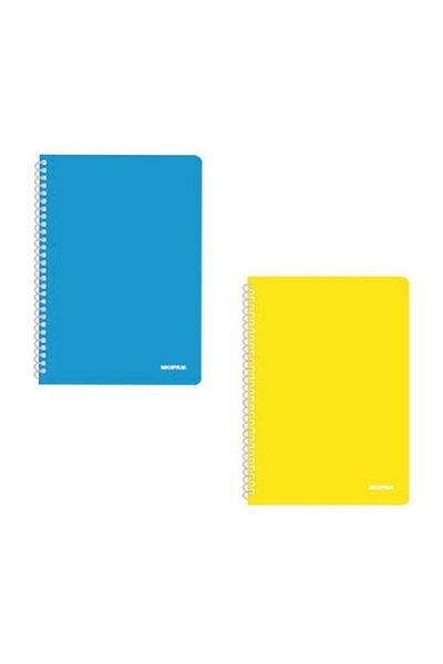 Mopak Neon Series - 96 Leaf Checked, Spiral Notebook, Set of 2 with Pp Cover