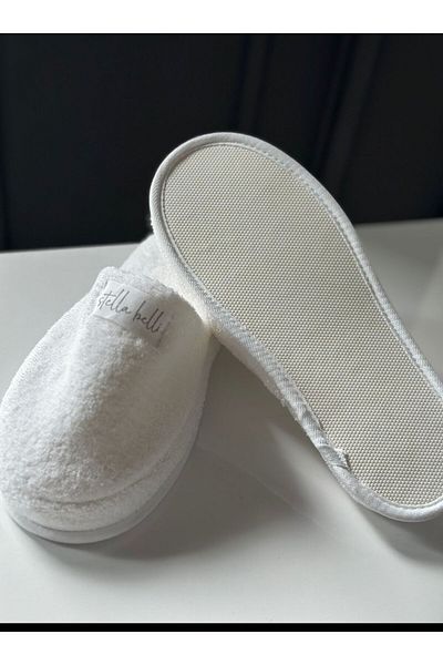 Stella Belli Towel Slippers |   100% Cotton |   Non-Slip Thick Sole |   Sauna Spa Hotel Bath Home Guest Maternity Slippers