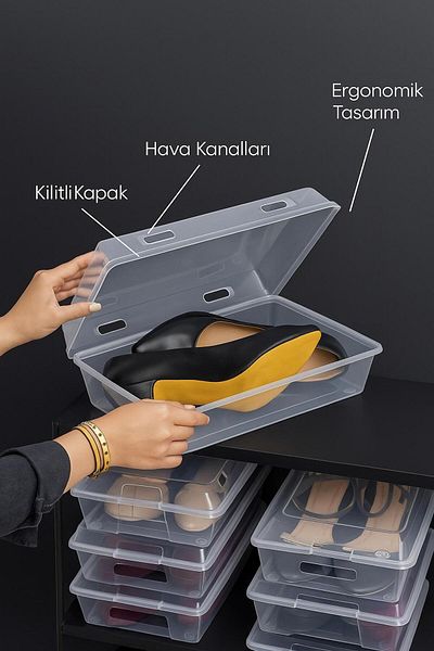 Bambus Home Κουτί γυναικείων/γυναικείων παπουτσιών 20 τεμαχίων διαφανές διαφανές