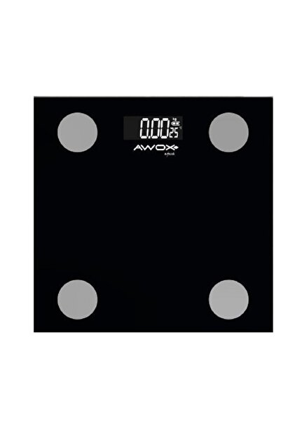 AWOX Refresh Tartı Cam Baskül Siyah
