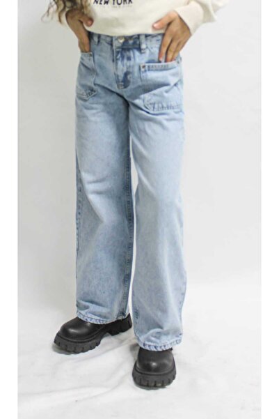 Ede Tekstil PANTALONI DE FETĂ JEANS CASUAL ȘI ELEGANTI CU DETALII DE BUZUUNAR