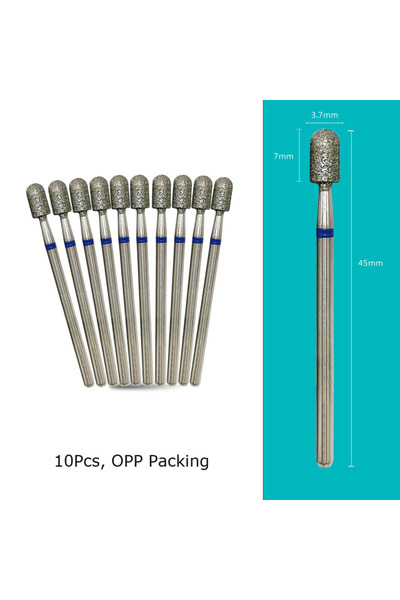 Choice1 C0407D-WL-M(D) HYTOOS Nail Drill Bits Diamond Cutters for Manicure Cuticle Burr Milling Cutter for P